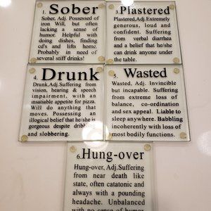 Party Drinking Glass Coasters
